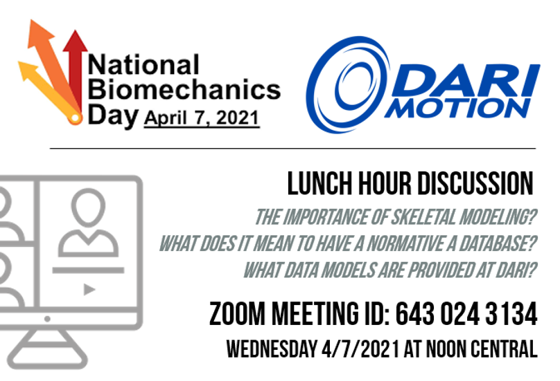 National Biomechanics Day! Lunch Symposium On Wednesday April 7th.